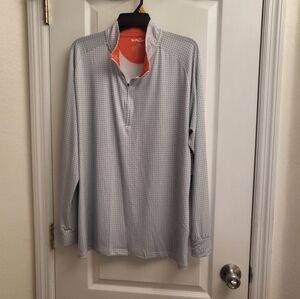 Men's‎ Long Sleeve Shirt - Gray with Orange Detail New with tag